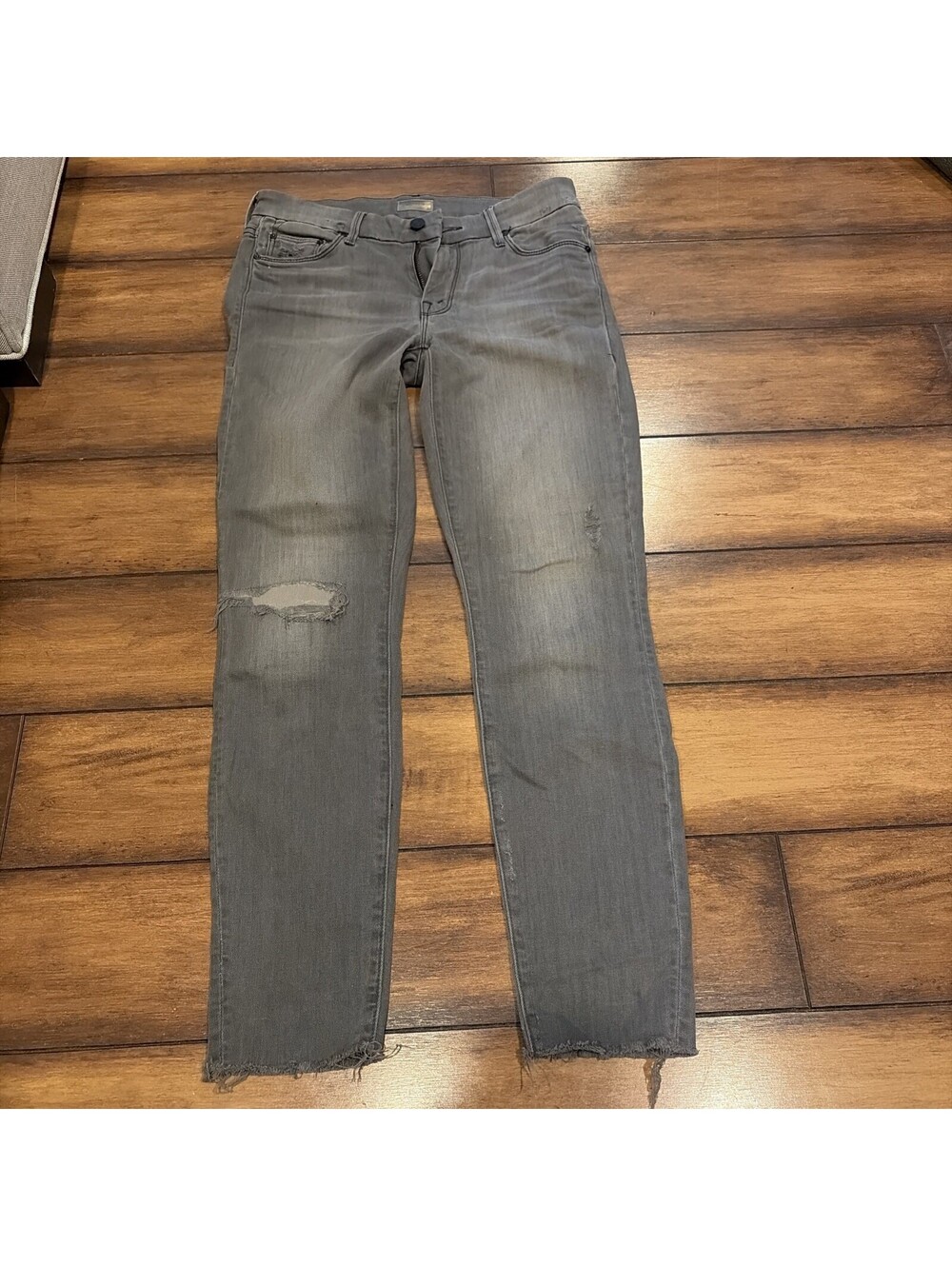 Mother Looker Ankle Fray Last Chance Saloon Size 26 Grey